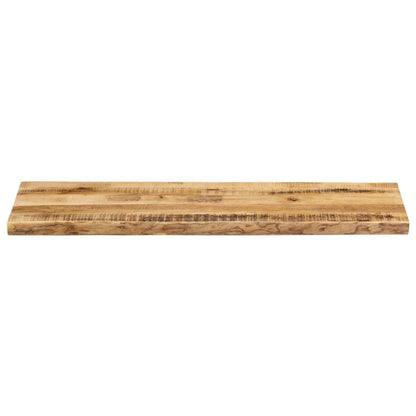 Tischplatte mit Baumkante 140x40x2,5 cm Raues Mango Massivholz