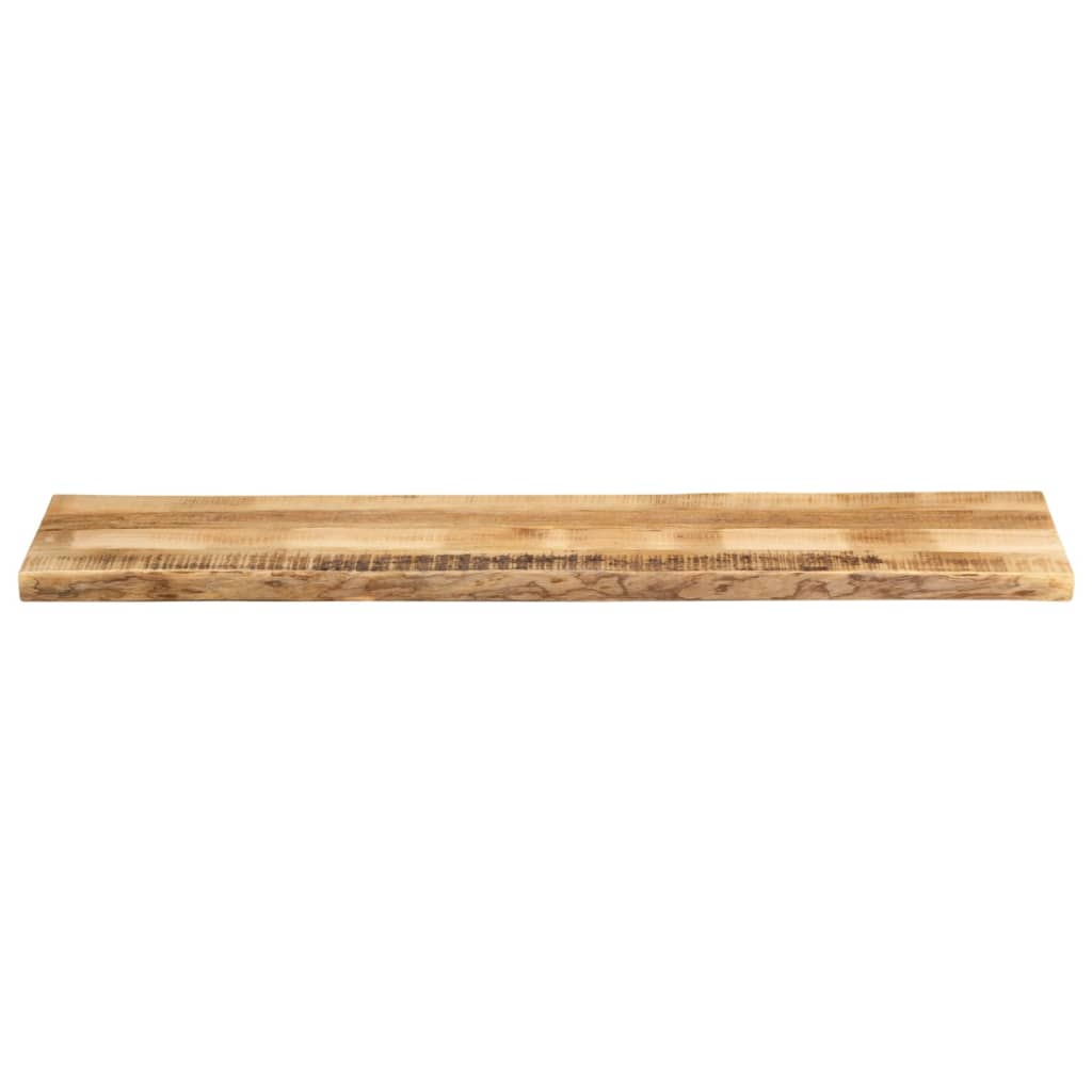 Tischplatte mit Baumkante 180x40x2,5 cm Raues Mango Massivholz