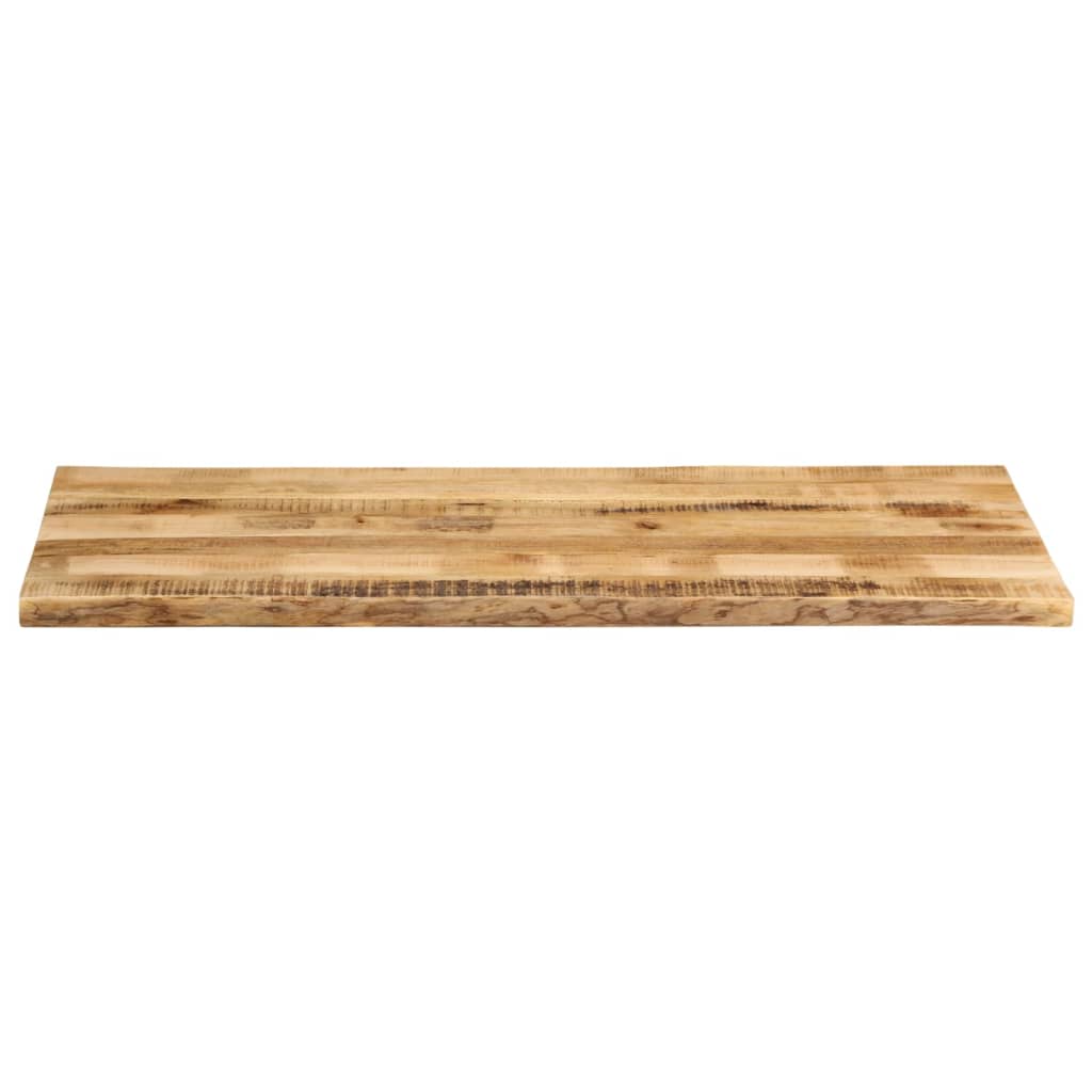 Tischplatte mit Baumkante 140x60x2,5 cm Raues Mango Massivholz