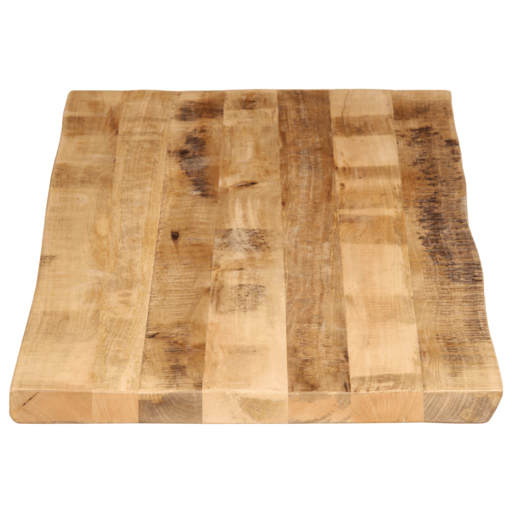 Tischplatte mit Baumkante 140x60x2,5 cm Raues Mango Massivholz