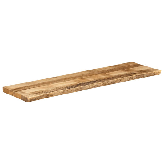 Tischplatte mit Baumkante 180x40x3,8 cm Raues Mango Massivholz