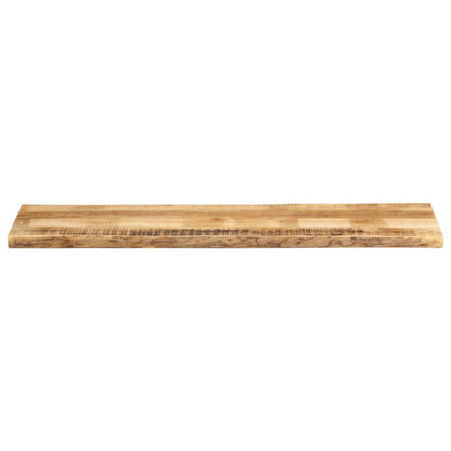 Tischplatte mit Baumkante 180x40x3,8 cm Raues Mango Massivholz