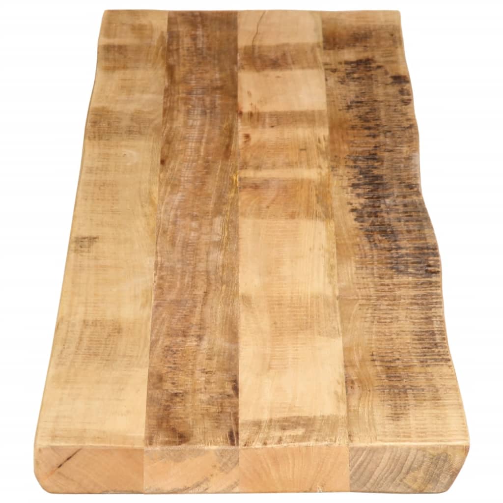 Tischplatte mit Baumkante 180x40x3,8 cm Raues Mango Massivholz