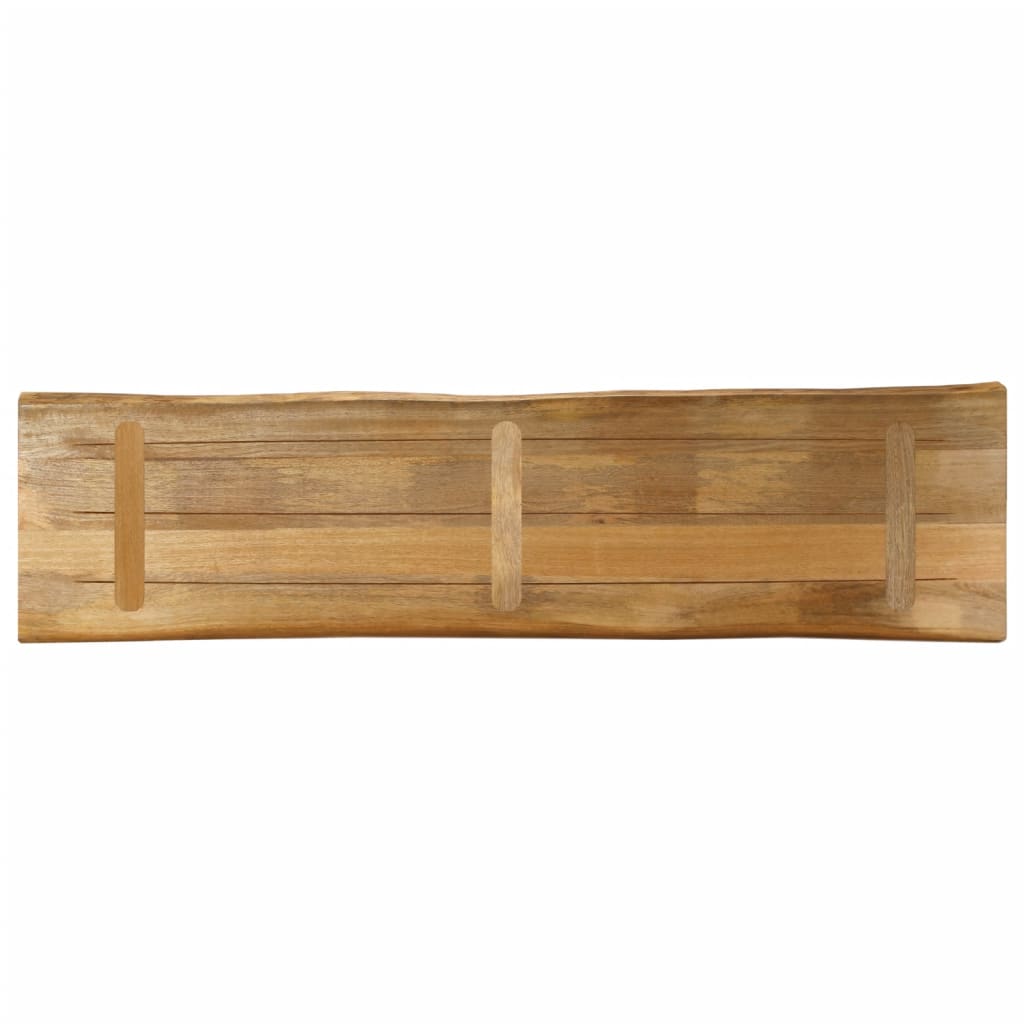 Tischplatte mit Baumkante 180x40x3,8 cm Raues Mango Massivholz