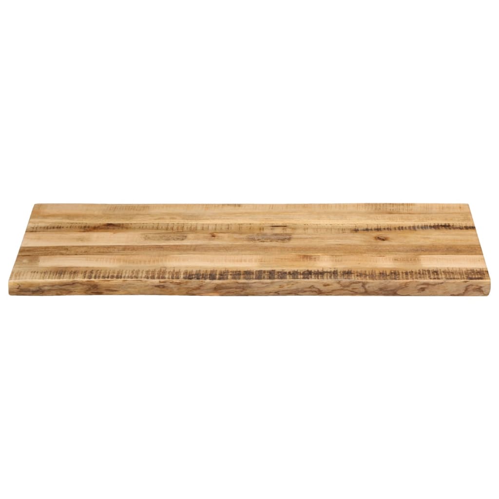 Tischplatte mit Baumkante 110x60x3,8 cm Raues Mango Massivholz