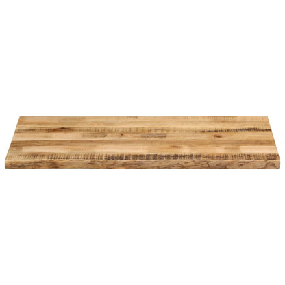 Tischplatte mit Baumkante 110x60x3,8 cm Raues Mango Massivholz