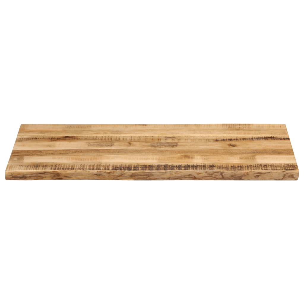 Tischplatte mit Baumkante 120x60x3,8 cm Raues Mango Massivholz
