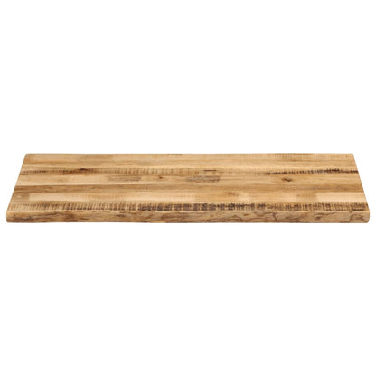 Tischplatte mit Baumkante 120x60x3,8 cm Raues Mango Massivholz