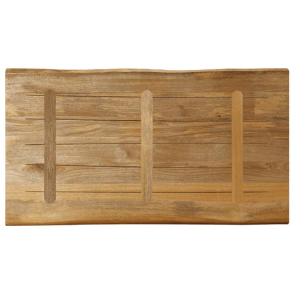 Tischplatte mit Baumkante 120x60x3,8 cm Raues Mango Massivholz