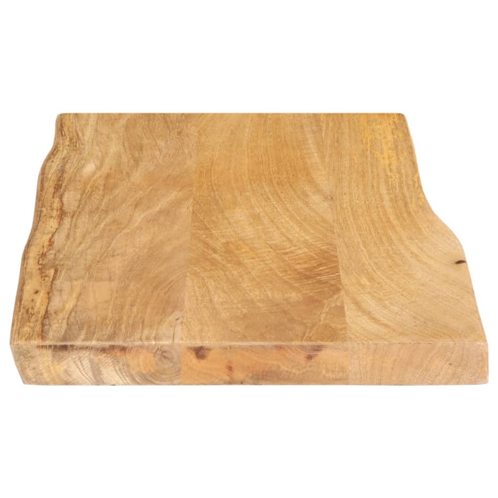 Tischplatte mit Baumkante 50x40x2,5 cm Massivholz Mango