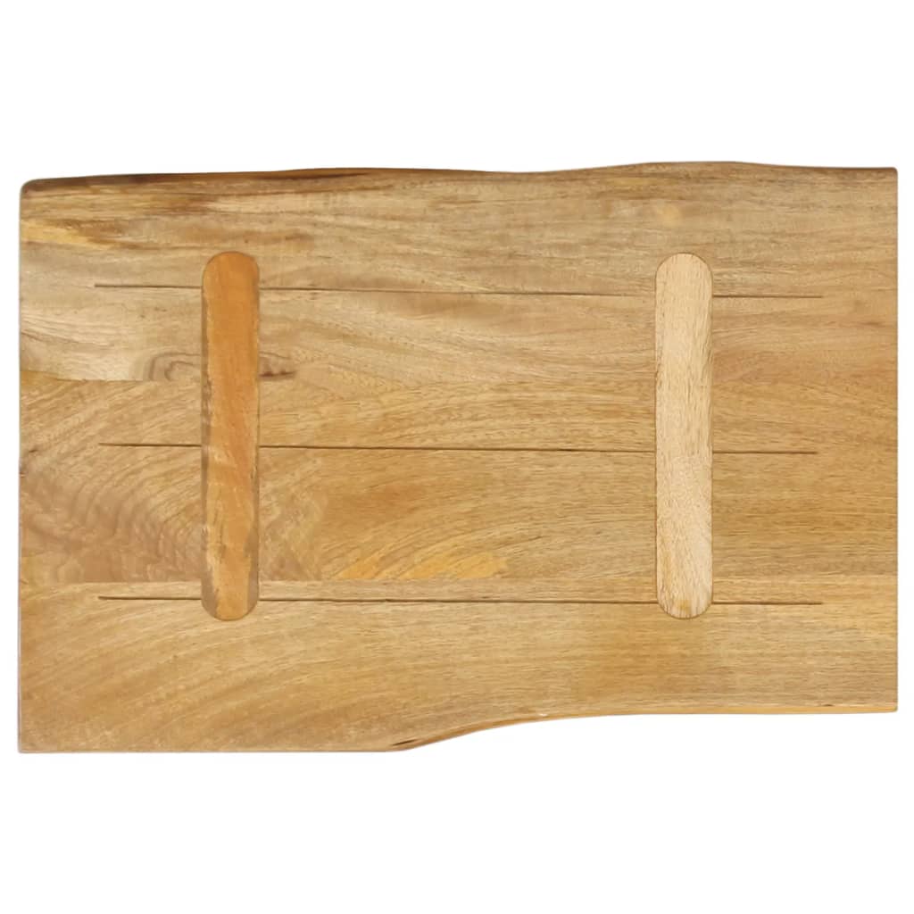 Tischplatte mit Baumkante 50x40x2,5 cm Massivholz Mango