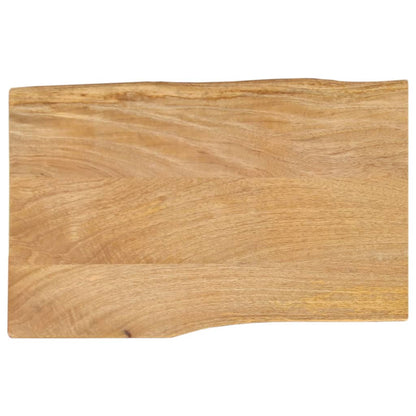Tischplatte mit Baumkante 70x40x2,5 cm Massivholz Mango