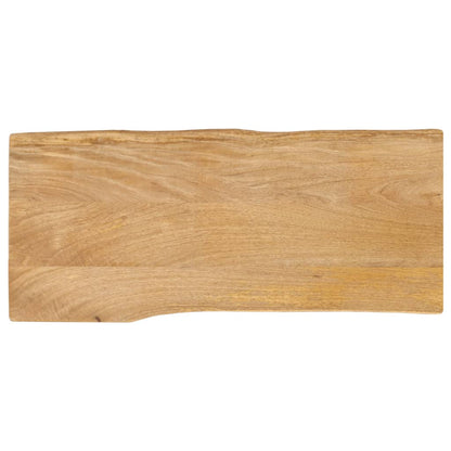 Tischplatte mit Baumkante 90x40x2,5 cm Massivholz Mango