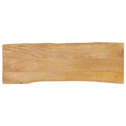 Tischplatte mit Baumkante 110x40x2,5 cm Massivholz Mango