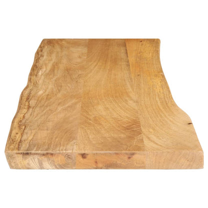 Tischplatte mit Baumkante 110x40x2,5 cm Massivholz Mango
