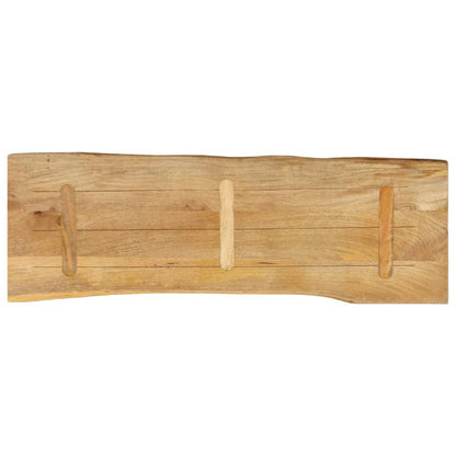 Tischplatte mit Baumkante 110x40x2,5 cm Massivholz Mango