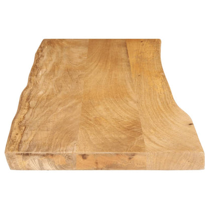 Tischplatte mit Baumkante 120x40x2,5 cm Massivholz Mango