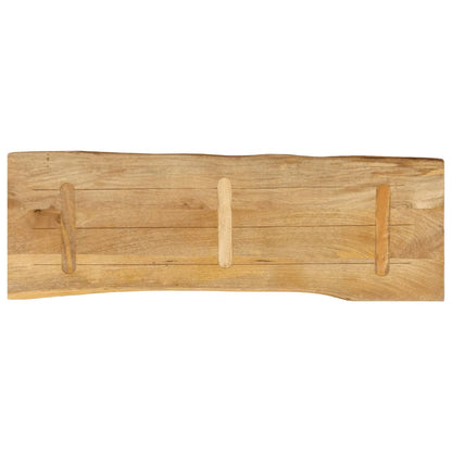 Tischplatte mit Baumkante 120x40x2,5 cm Massivholz Mango