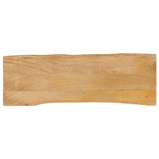 Tischplatte mit Baumkante 140x40x2,5 cm Massivholz Mango