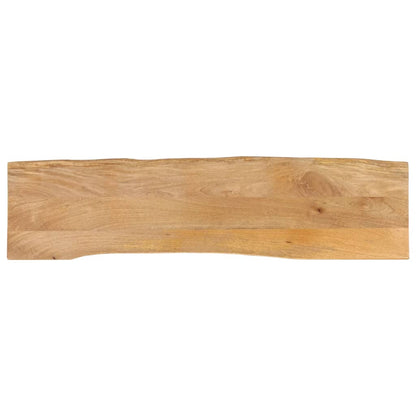 Tischplatte mit Baumkante 160x40x2,5 cm Massivholz Mango