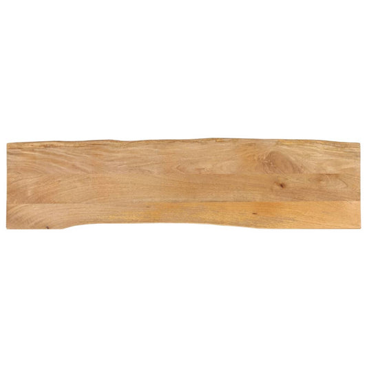 Tischplatte mit Baumkante 180x40x2,5 cm Massivholz Mango