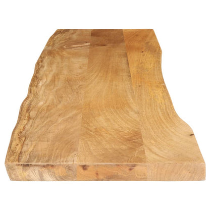 Tischplatte mit Baumkante 180x40x2,5 cm Massivholz Mango