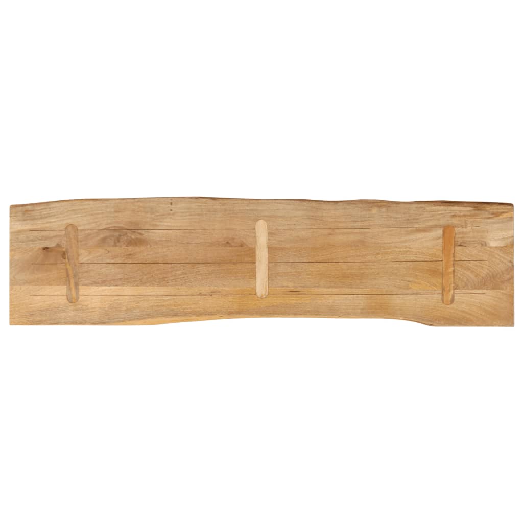 Tischplatte mit Baumkante 180x40x2,5 cm Massivholz Mango