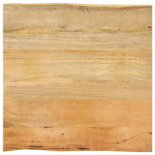 Tischplatte mit Baumkante 60x60x2,5 cm Massivholz Mango