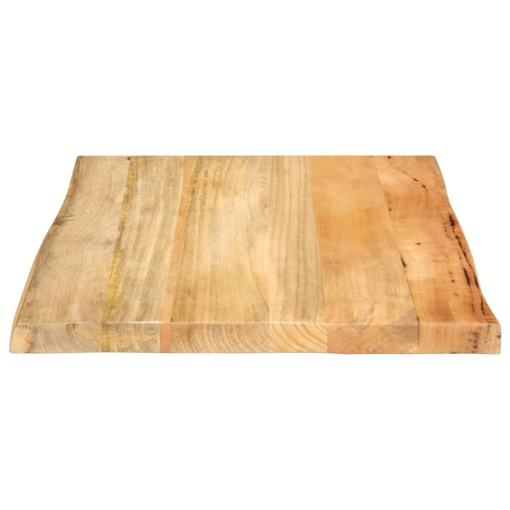 Tischplatte mit Baumkante 60x60x2,5 cm Massivholz Mango