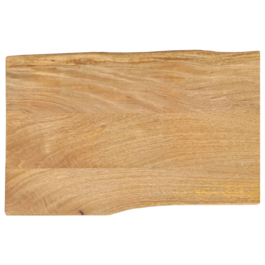 Tischplatte mit Baumkante 60x40x3,8 cm Massivholz Mango