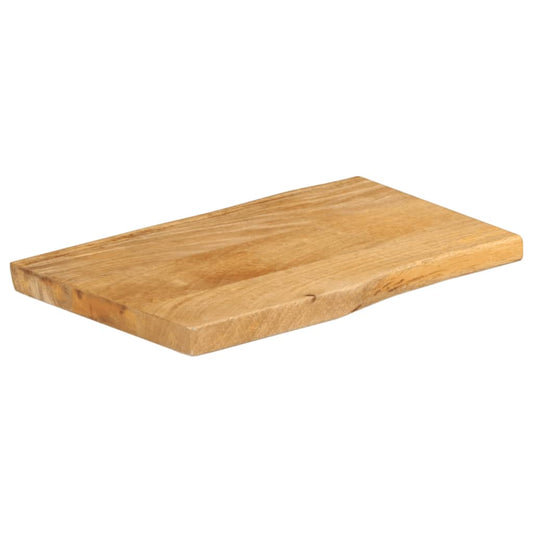 Tischplatte mit Baumkante 70x40x3,8 cm Massivholz Mango