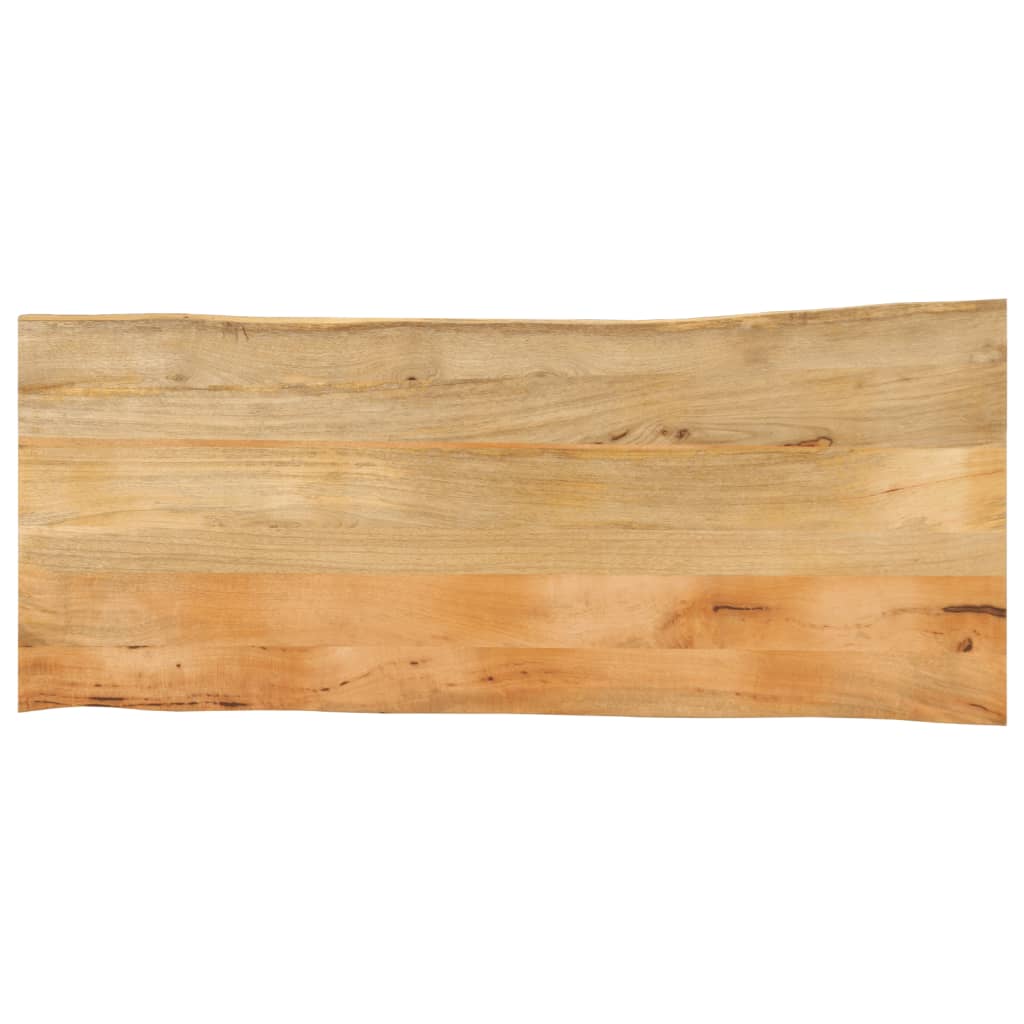 Tischplatte mit Baumkante 140x60x3,8 cm Massivholz Mango