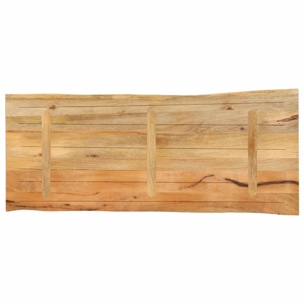 Tischplatte mit Baumkante 140x60x3,8 cm Massivholz Mango