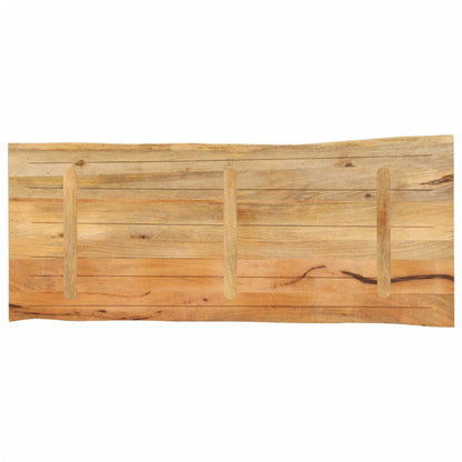 Tischplatte mit Baumkante 140x60x3,8 cm Massivholz Mango