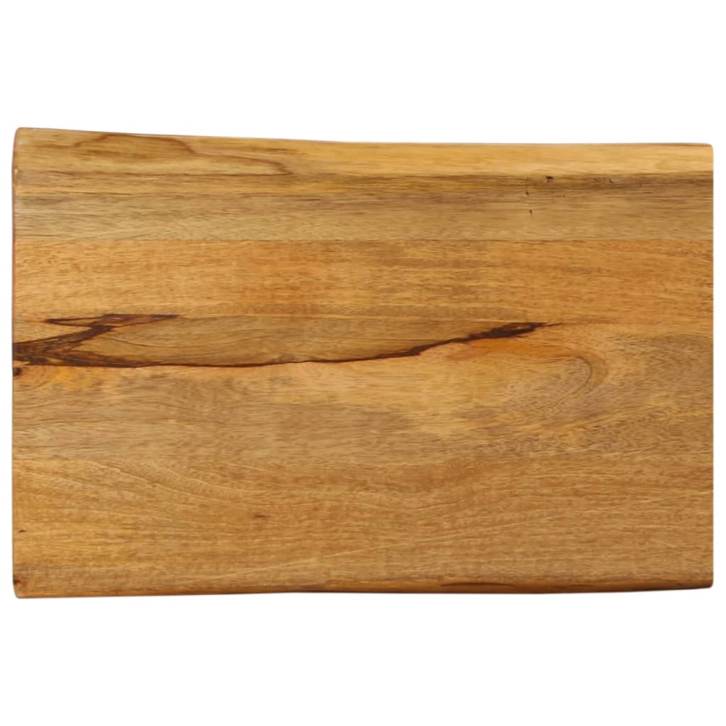 Tischplatte mit Baumkante 50x40x3,8 cm Massivholz Mango