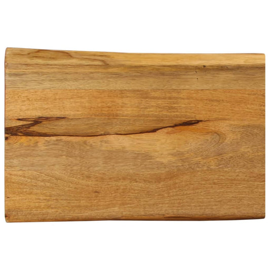 Tischplatte mit Baumkante 50x40x3,8 cm Massivholz Mango