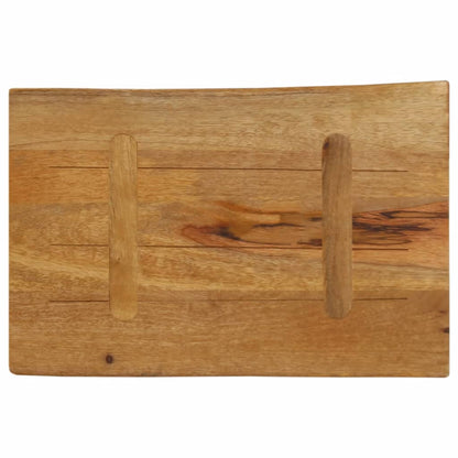 Tischplatte mit Baumkante 50x40x3,8 cm Massivholz Mango