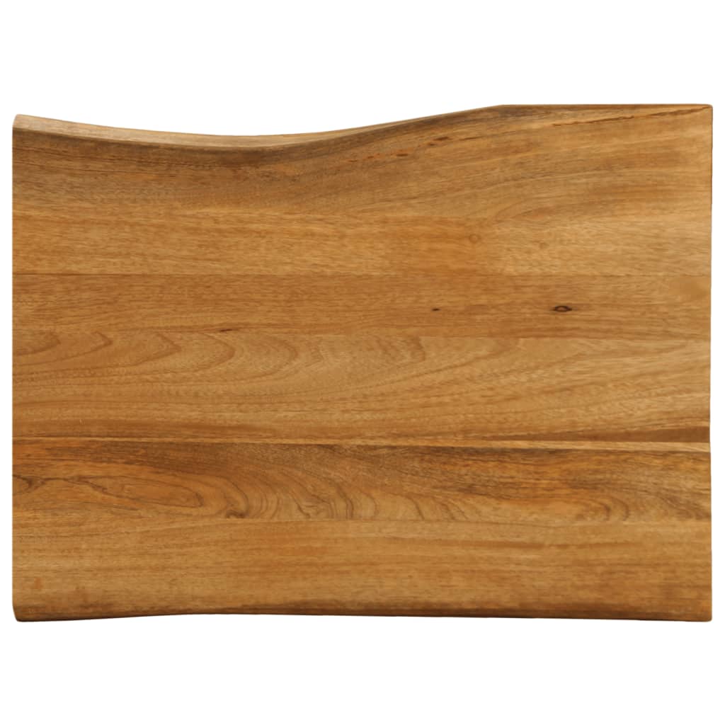 Tischplatte mit Baumkante 80x60x3,8 cm Massivholz Mango