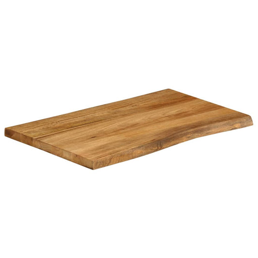 Tischplatte mit Baumkante 80x60x3,8 cm Massivholz Mango
