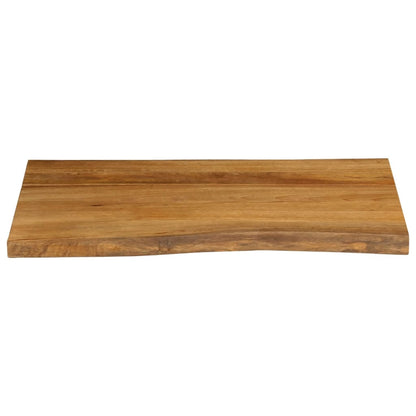 Tischplatte mit Baumkante 80x60x3,8 cm Massivholz Mango
