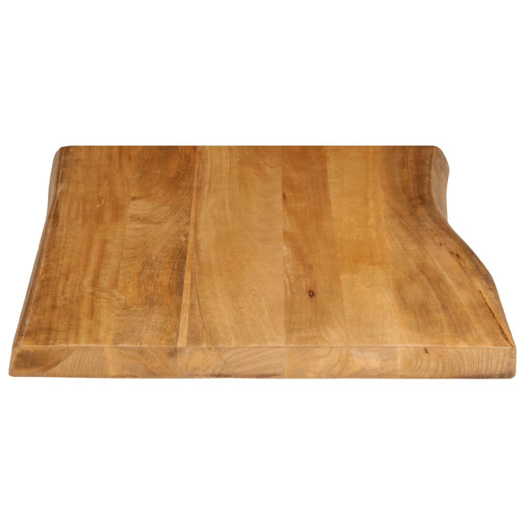 Tischplatte mit Baumkante 80x60x3,8 cm Massivholz Mango