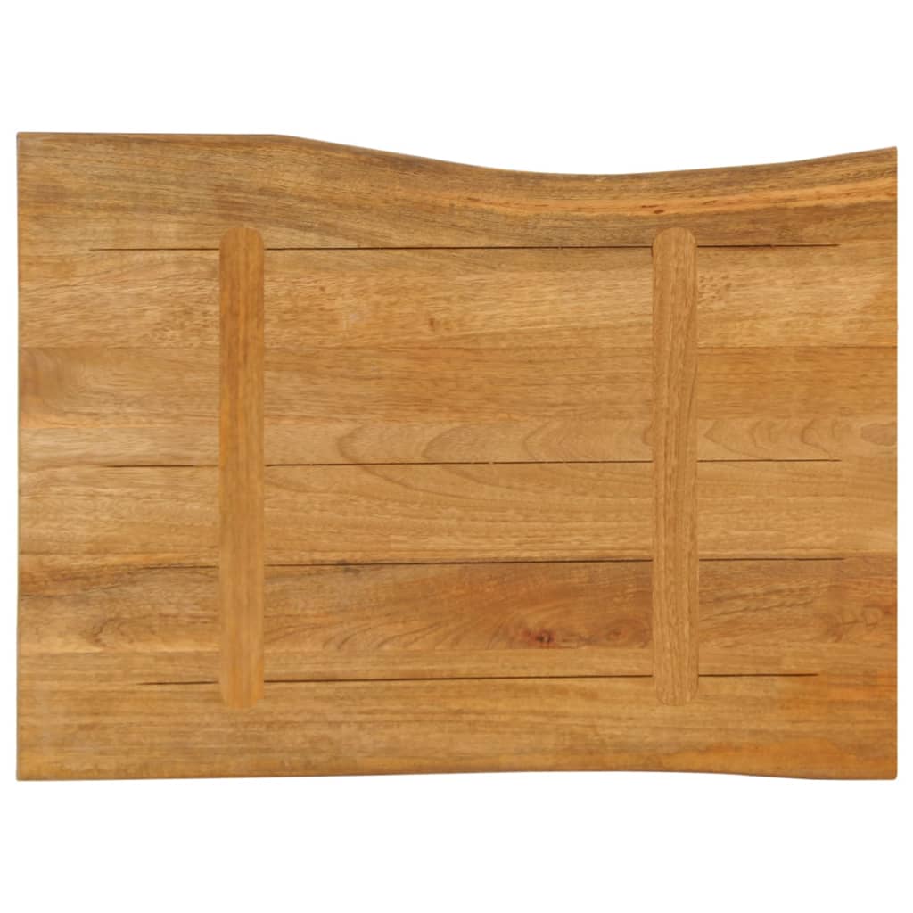 Tischplatte mit Baumkante 80x60x3,8 cm Massivholz Mango