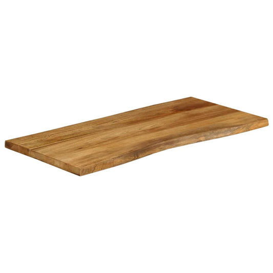 Tischplatte mit Baumkante 100x60x3,8 cm Massivholz Mango