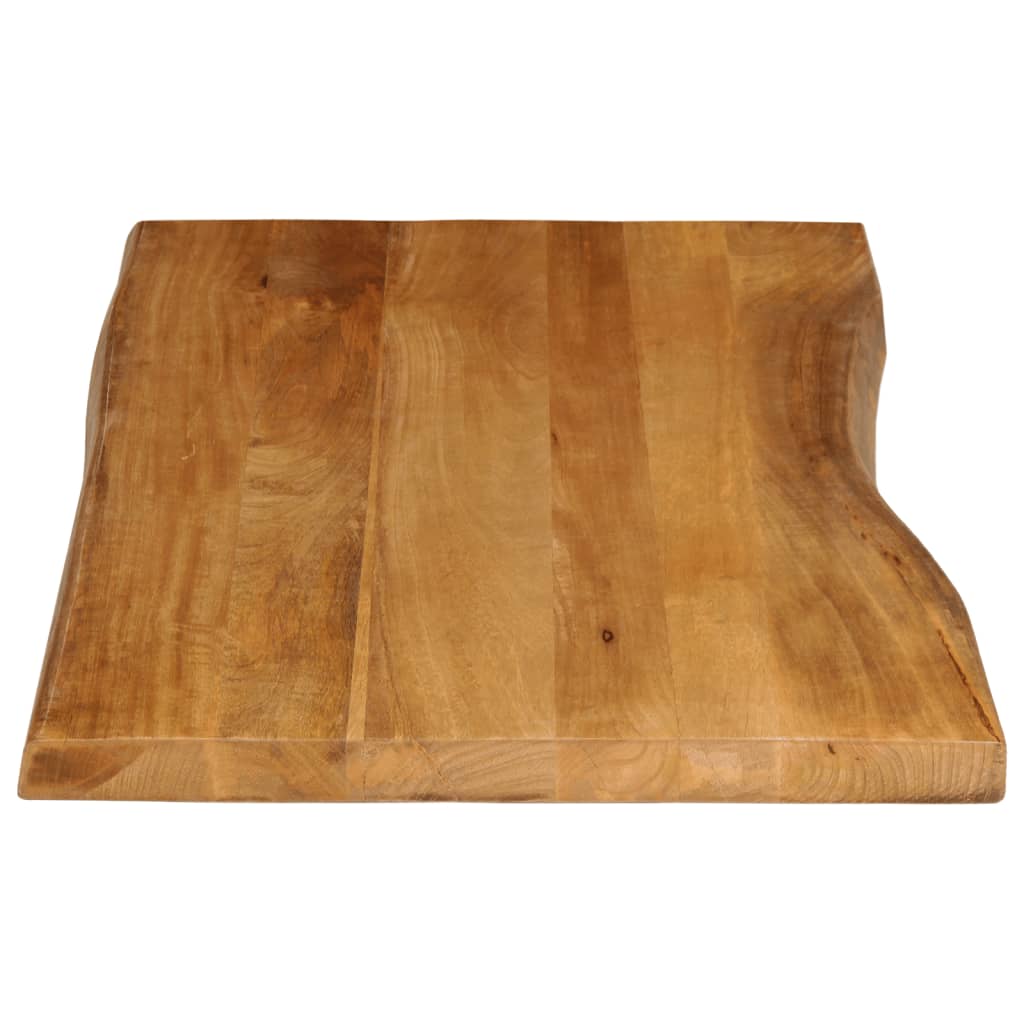 Tischplatte mit Baumkante 100x60x3,8 cm Massivholz Mango