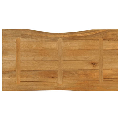Tischplatte mit Baumkante 100x60x3,8 cm Massivholz Mango