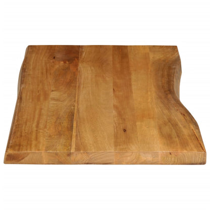 Tischplatte mit Baumkante 110x60x3,8 cm Massivholz Mango
