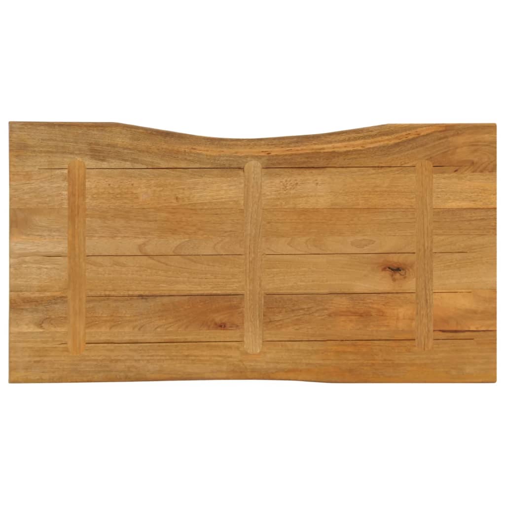 Tischplatte mit Baumkante 110x60x3,8 cm Massivholz Mango