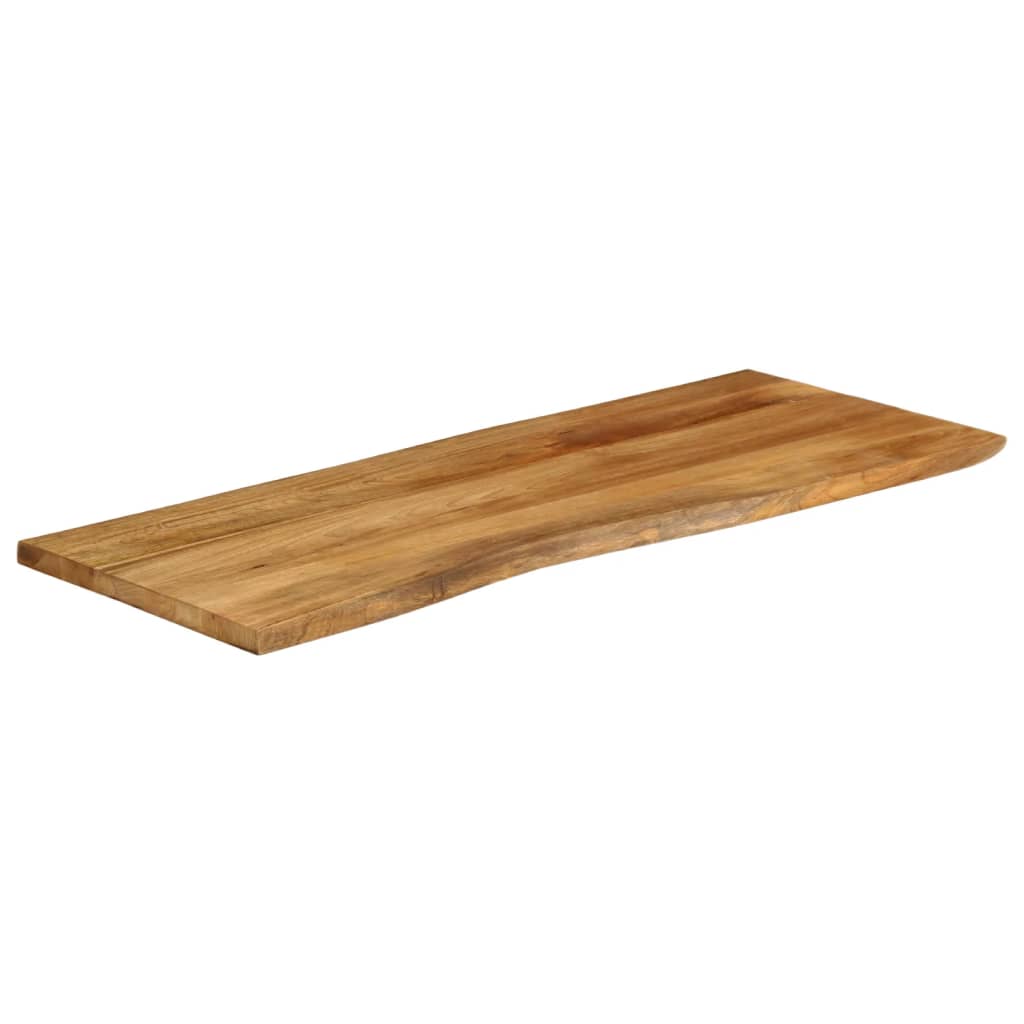 Tischplatte mit Baumkante 140x60x3,8 cm Massivholz Mango
