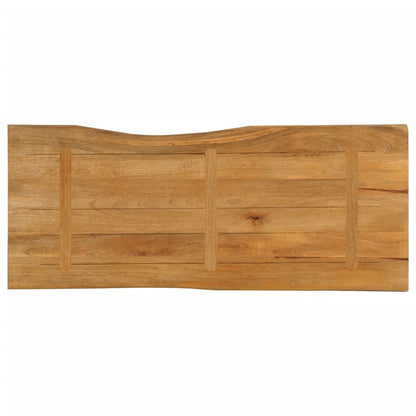 Tischplatte mit Baumkante 140x60x3,8 cm Massivholz Mango