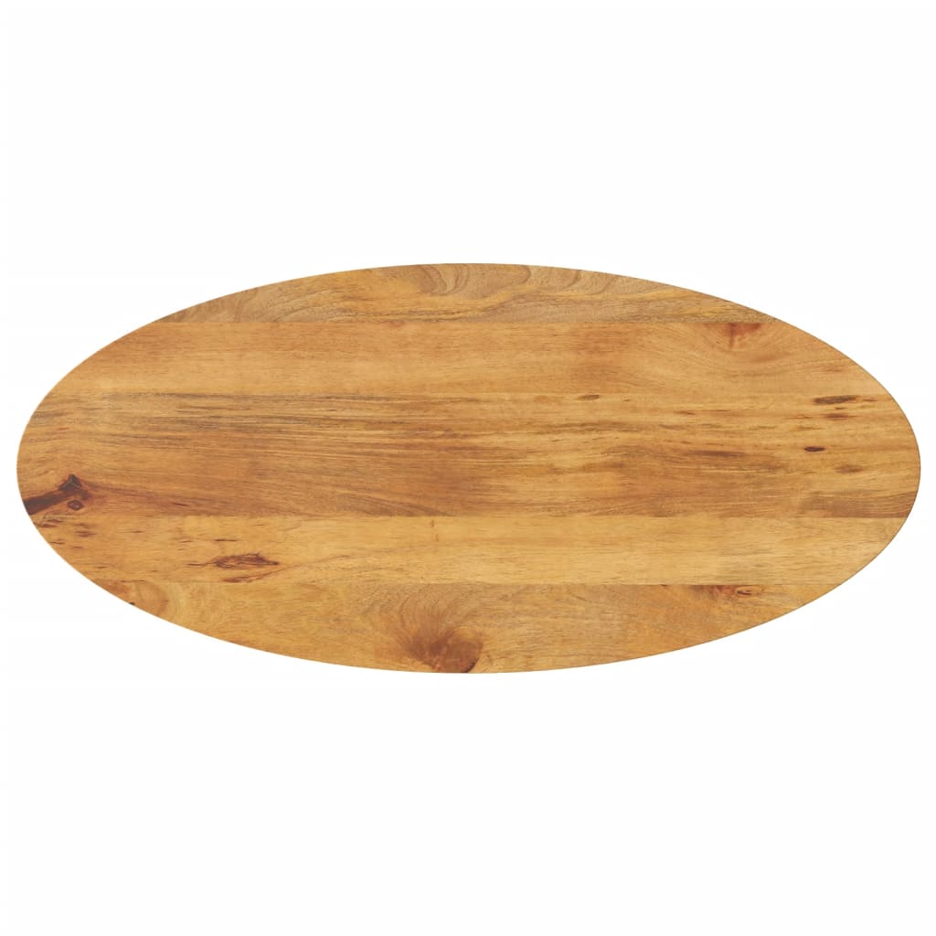 Tischplatte 140x50x3,8 cm Oval Massivholz Mango